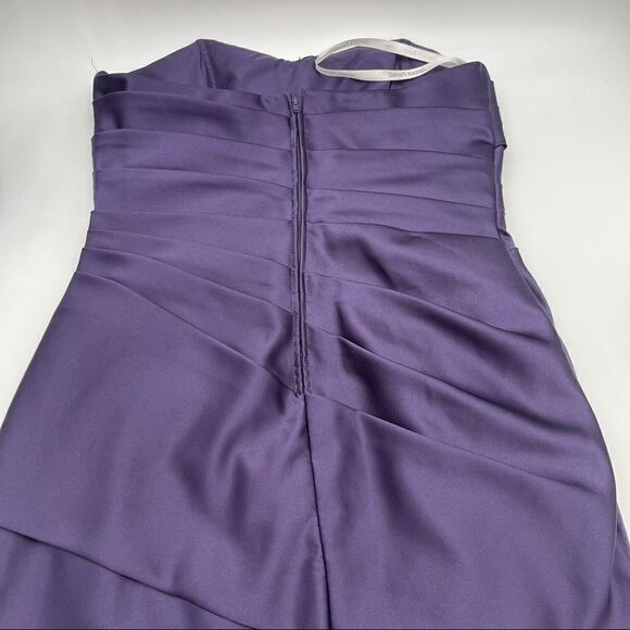 David’s Bridal Short Pleated Strapless Dress Size 10 - Picture 5 of 12